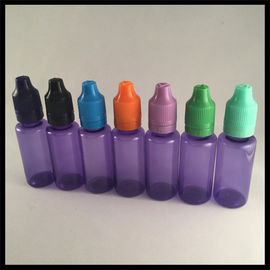 China Purple 20 Ml Plastic Dropper Bottles , Health And Safety PET Ejuice Oil Dropper Bottle supplier