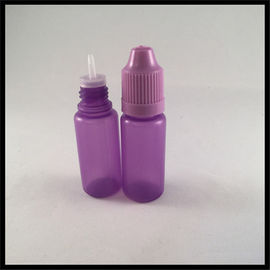 China Liquid Refillable LDPE Dropper Bottles10ml Purple Long Thin Tip Childproof Cap supplier