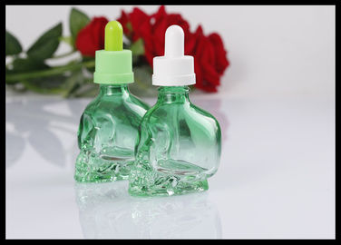 China 30ml Skull Shape Glass Dropper Bottle E Liquid E Juice Glass Bottle supplier