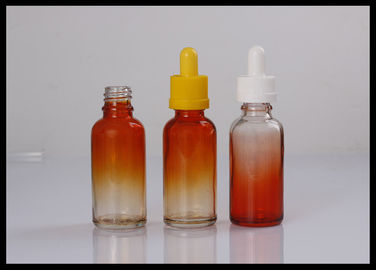 China Orange Gradient Glass Bottle 30ml E liquid Oil Glass Dropper Bottle supplier