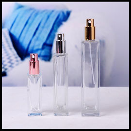 China Glass Perfume Spray Bottles , Rectangle Spray Pump Bottles 30ml 50ml 100ml supplier