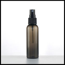 China Round Shape Empty Plastic Spray Bottles Black Refillable Cosmetic Container 60ml supplier