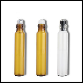 China 3ML 5ML 10ML Glass Cosmetic Bottles Screw Cap With Stainless Steel Roller Balls supplier