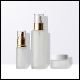 China Glass Cosmetic Bottles Jar Press Lotion Pump Cap Type No Pollution Non - Toxic supplier