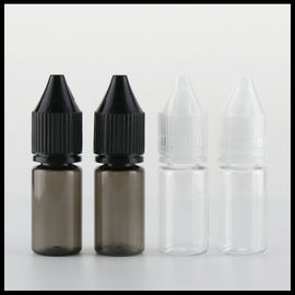China 10ml V3 Clear Black Gorilla Bottles Vape Juice Plastic Dropper Bottles Child Safty Cap supplier