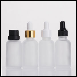 China Clear Frosted Glass Essential Oil Bottles 30ml Capacity Childproof With Tamper Cap supplier