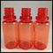 Red Smoke Oil Dropper Bottle , 10ml Plastic Dropper Bottles Acid Base Resistance supplier