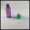 Liquid Refillable LDPE Dropper Bottles10ml Purple Long Thin Tip Childproof Cap supplier