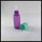 Liquid Refillable LDPE Dropper Bottles10ml Purple Long Thin Tip Childproof Cap supplier
