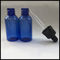 Small Eye Dropper Bottles Blue , Essential Oil Empty Plastic Dropper Bottles supplier
