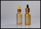 Gold Round 30ml Essential Oil Glass Dropper Bottle Gold Metallic Cap supplier