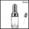 Clear Glass Dropper Bottles Easy Carrying With Gold / Silver Press Lid Cap supplier