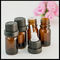 10ml Brown Essential Oil Glass Bottles With Anti Theft Black Head Inner Plug supplier