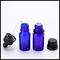 Cobalt Blue Essential Oil Glass Bottles Dropper Black Cap Tamper Proof 10ml supplier