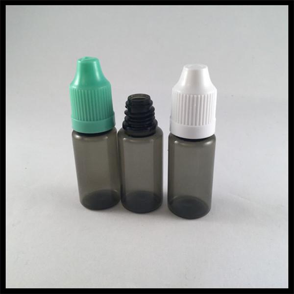 Small Black PET Dropper Bottles10ml For Perfume Packing Chemical Stability