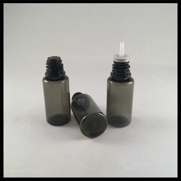 Small Black PET Dropper Bottles10ml For Perfume Packing Chemical Stability