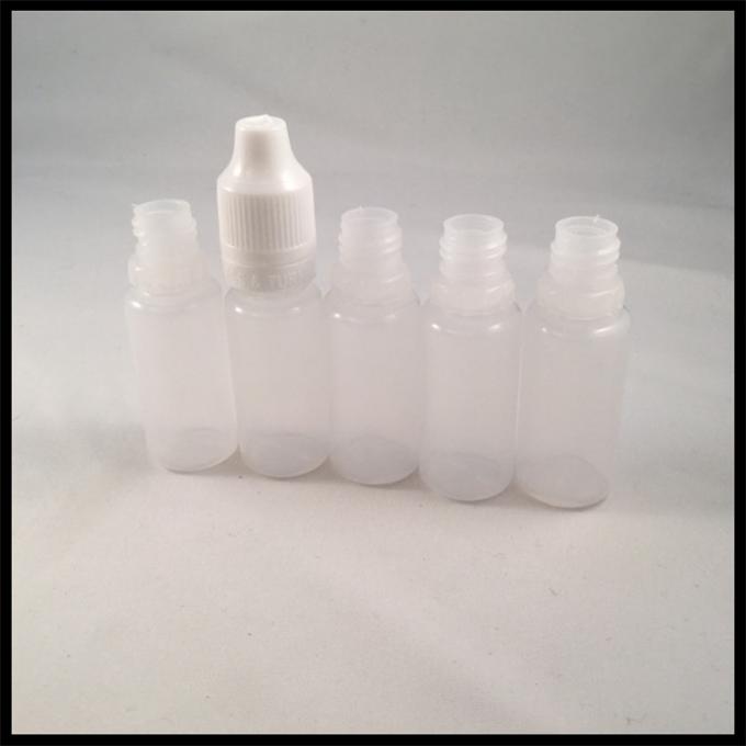 10ml Childproof PE E Liquid Bottles , Food Grade E Juice Liquid Dropper Bottle
