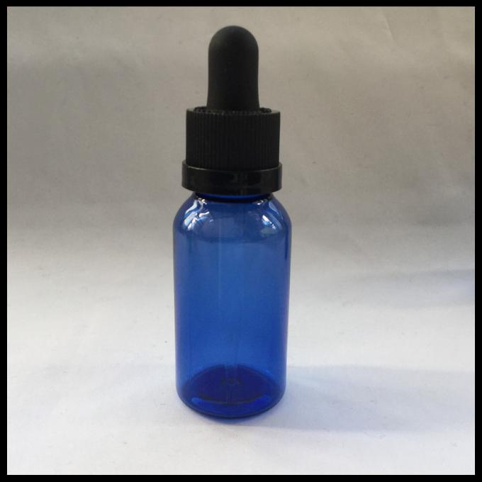 Small Eye Dropper Bottles Blue , Essential Oil Empty Plastic Dropper Bottles