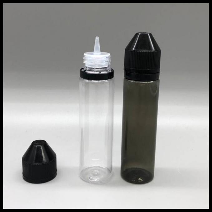 E Liquid Filling Unicorn Bottles , Black Transparent 60ml Dropper Bottle