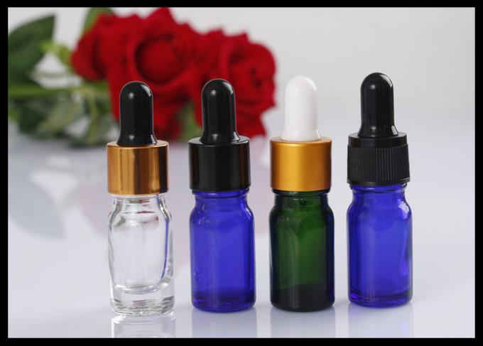 Pharmaceutical Glass Eye Dropper Bottles , Essential Oils 5ml Glass Dropper Bottle