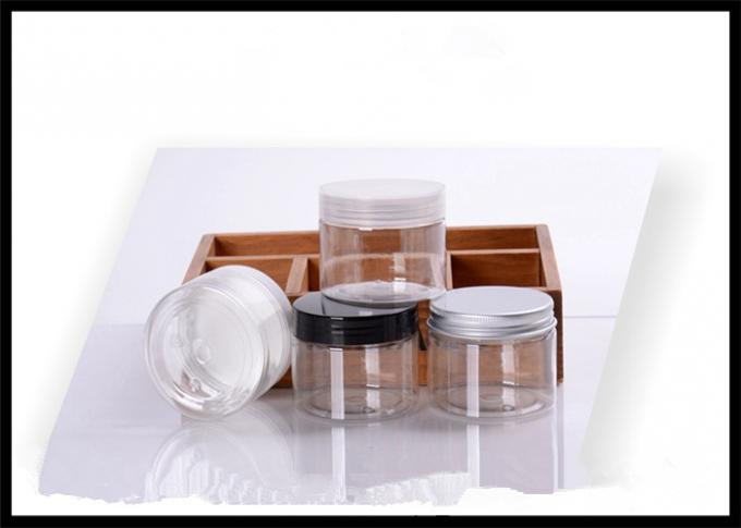 Transparent Empty PET Cosmetic Cream Jar 50g Small Cosmetic Pots Low Temperature Resistant