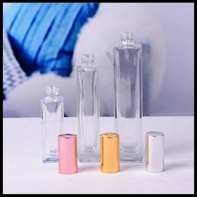 Glass Perfume Spray Bottles , Rectangle Spray Pump Bottles 30ml 50ml 100ml