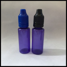 China Purple PET E Liquid Bottles , PET Plastic Squeezable Dropper Bottles 15ml Capacity supplier
