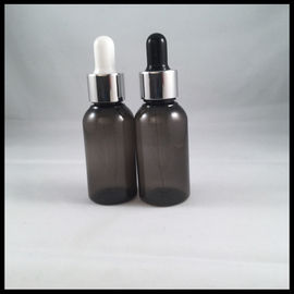 China Black Empty PET E Liquid Bottles , Durable Eye Dropper Bottles With Pipette supplier