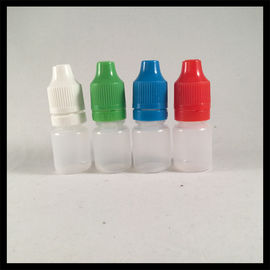 China Colorful Cap 5ml PE E Liquid Bottles , Child Resistant Dropper Bottles HDPE supplier