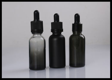 China 30ml Black Gradient Glass Bottle E liquid Smoke Oil Dropper Bottle supplier