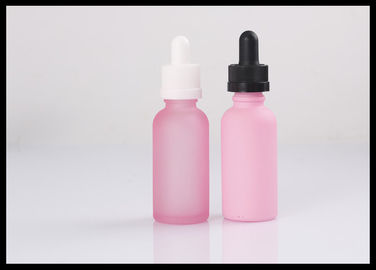 China Pink Perfume Essential Oil Glass Bottles Customized Size With Childproof Cap supplier