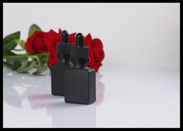 China Fashion Matte Black Essential Oil Glass Dropper Bottle 15ml For Perfume Packing supplier