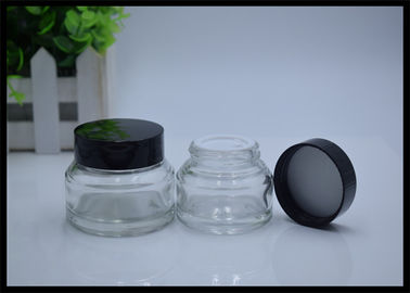 China Clear Glass Cosmetic Cream Jar Containers 30g 50g supplier