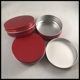 China Round Shape Cosmetic Cream Jar Empty Containers Aluminum Makeup Case Cotton Type supplier