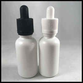 China Milk White 30ml Essential Oil Glass Dropper Bottle E Cigarette Liquid Containers supplier