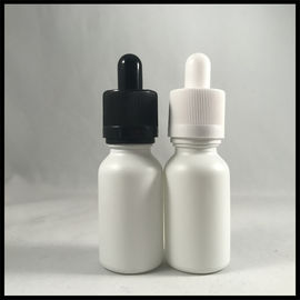 China Frosted White Glass Oil Dropper Bottle Empty E Liquid Container 15ml Capacity supplier
