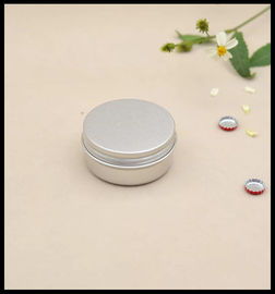China Round Shape Aluminum Cosmetic Containers 50g Cream Cotton Can With Screw Lid supplier