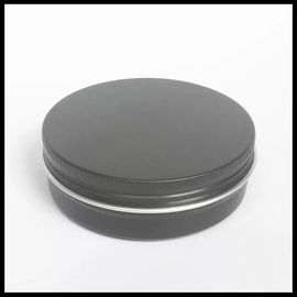 China Black Cosmetic Aluminum Jar 100g Lotion Cream Bottles With Screw Lids supplier