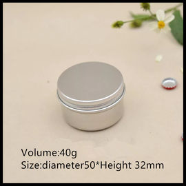 China 40g Cosmetic Cream Jar Aluminum Metal Container With Screw Lid supplier
