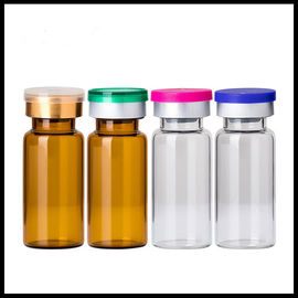 China 10ml Vials Empty Glass Cosmetic Bottles Rubber Stopper Sterile Serum Container supplier