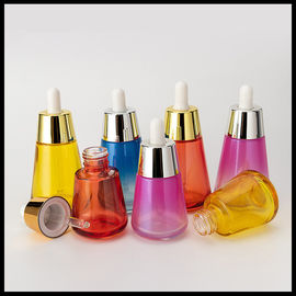 China Conical Glass Dropper Cosmetic Bottles Jars Dispensier Container Essential Oil Packing supplier