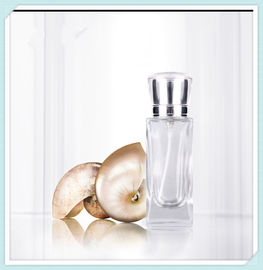 China Clear Frosted Perfume Spray Bottles Refill Glass Fine Mist With Anodized Aluminum Cap supplier