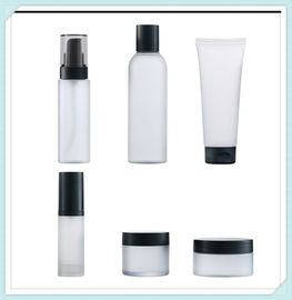 China Clear Frost Cosmetic Packaging Bottles Set Cream Jar Facial Tube With PP Cap supplier
