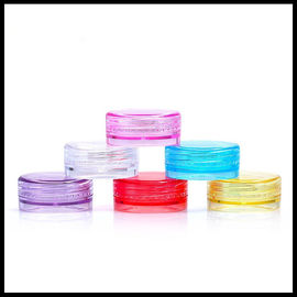 China Round Plastic Cosmetic Cream Jar Small Make Up Cotainers Colorful 2g Capacity supplier