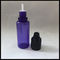 Purple PET E Liquid Bottles , PET Plastic Squeezable Dropper Bottles 15ml Capacity supplier