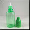 30ml Green Plastic Bottles PET Dropper Bottles Juice Oil Bottles With Childproof Tamper Cap supplier