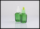 Essential Oil Glass Dropper Bottle 30ml  Cosmetic  Amber Square Green Bottle supplier