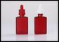 Square 30ml Red Glass Bottle E Liquid Dropper Bottles Essential Oil Bottle supplier