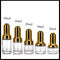 Clear Glass Dropper Bottles Easy Carrying With Gold / Silver Press Lid Cap supplier