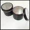 Durable Aluminum Cosmetic Containers 120g Cream Jar Black Metal Tin Cans Screw Cap supplier